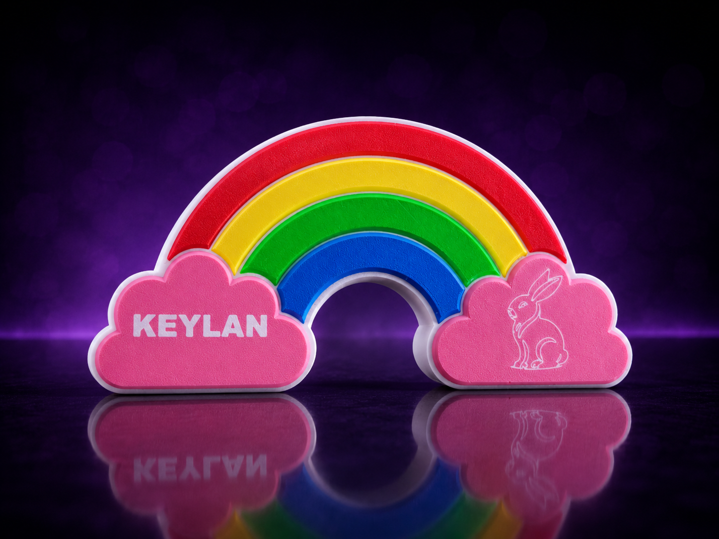 Arcoíris Decorativo Personalizado con Nombres y Cajones